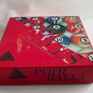 Legacy Billiards  Swirl Pool Balls 16  Top Performance Balls  In Box